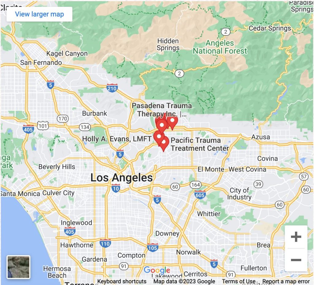 Pasadena Trauma Therapy Google Map